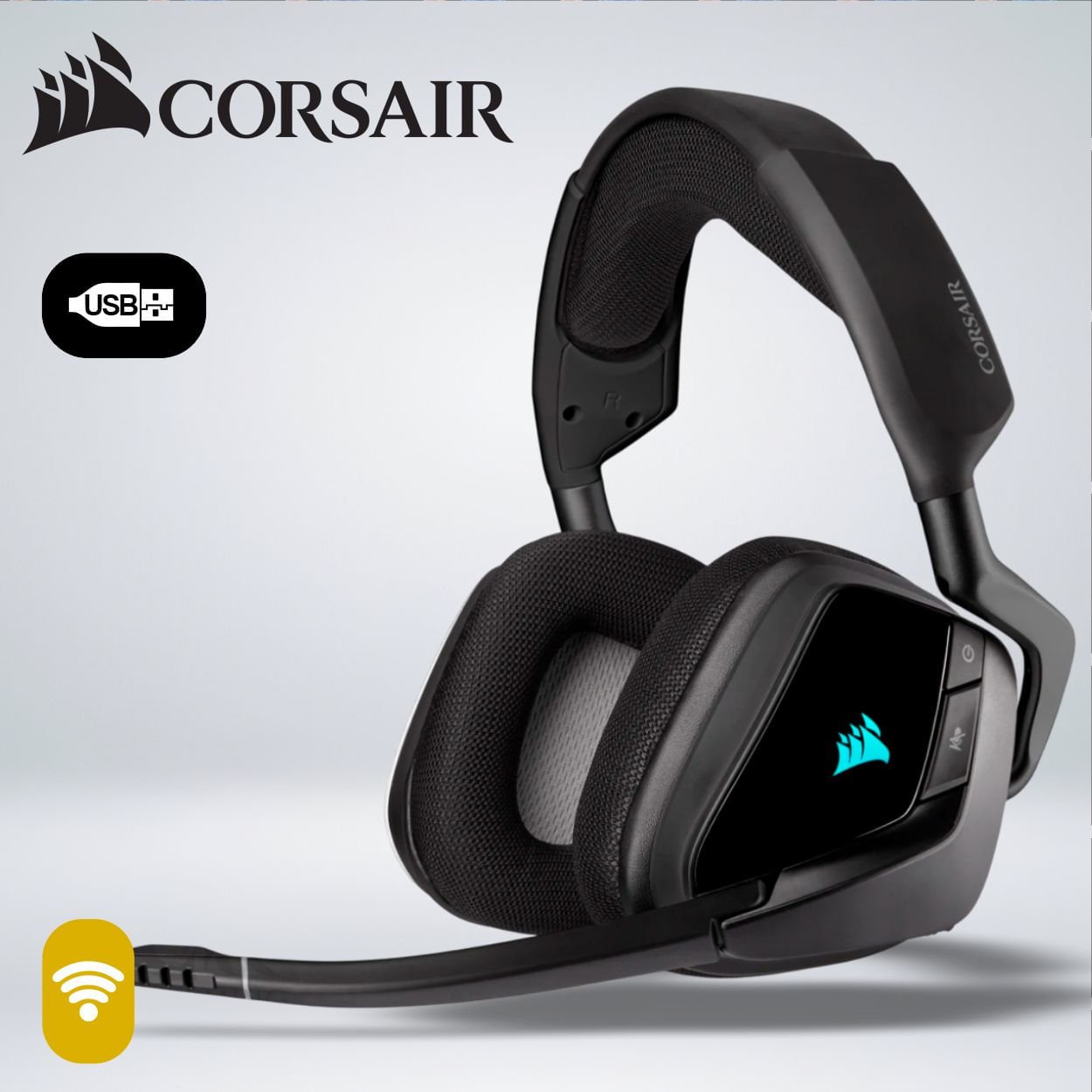AUDIFONO GAMER CORSAIR VOID RGB ELITE WIRELESS SONIDO 7.1 PC PS4 PS5