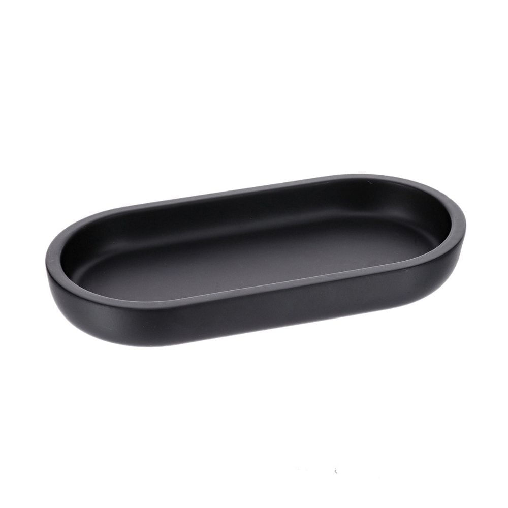 Bandeja para baño Poliresina Oval Negro