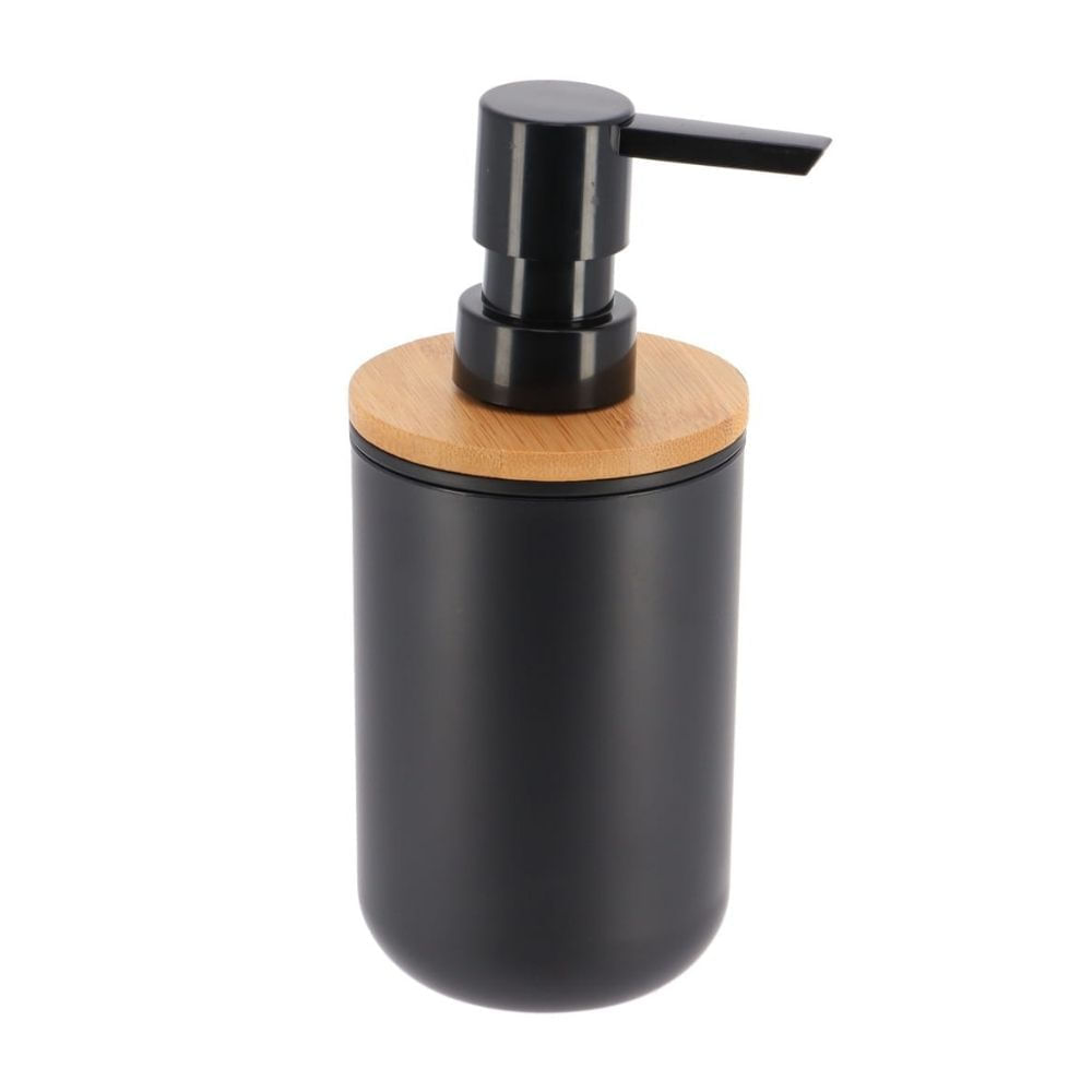Dispensador de Jabón Orange Modelo 6274237 de Poliresina Negro/Bambú