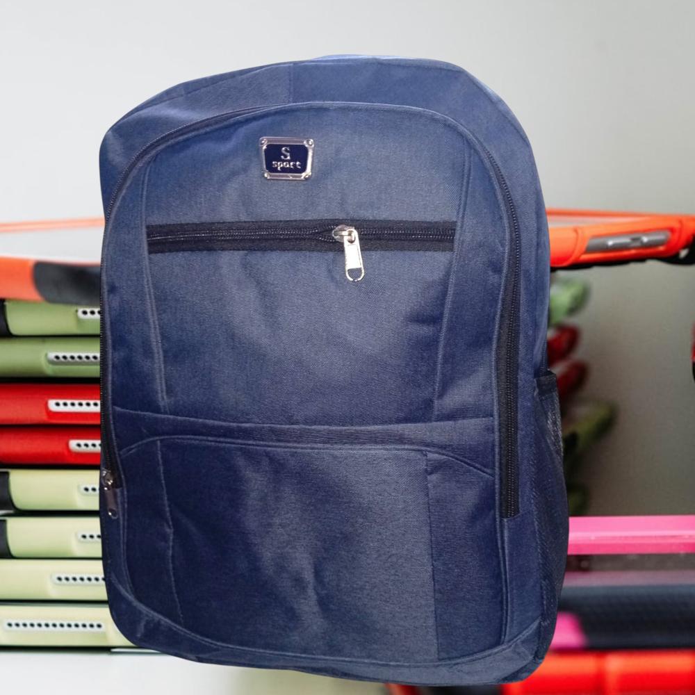 Mochila Estudiantil Unisex Azul de Gran Capacidad