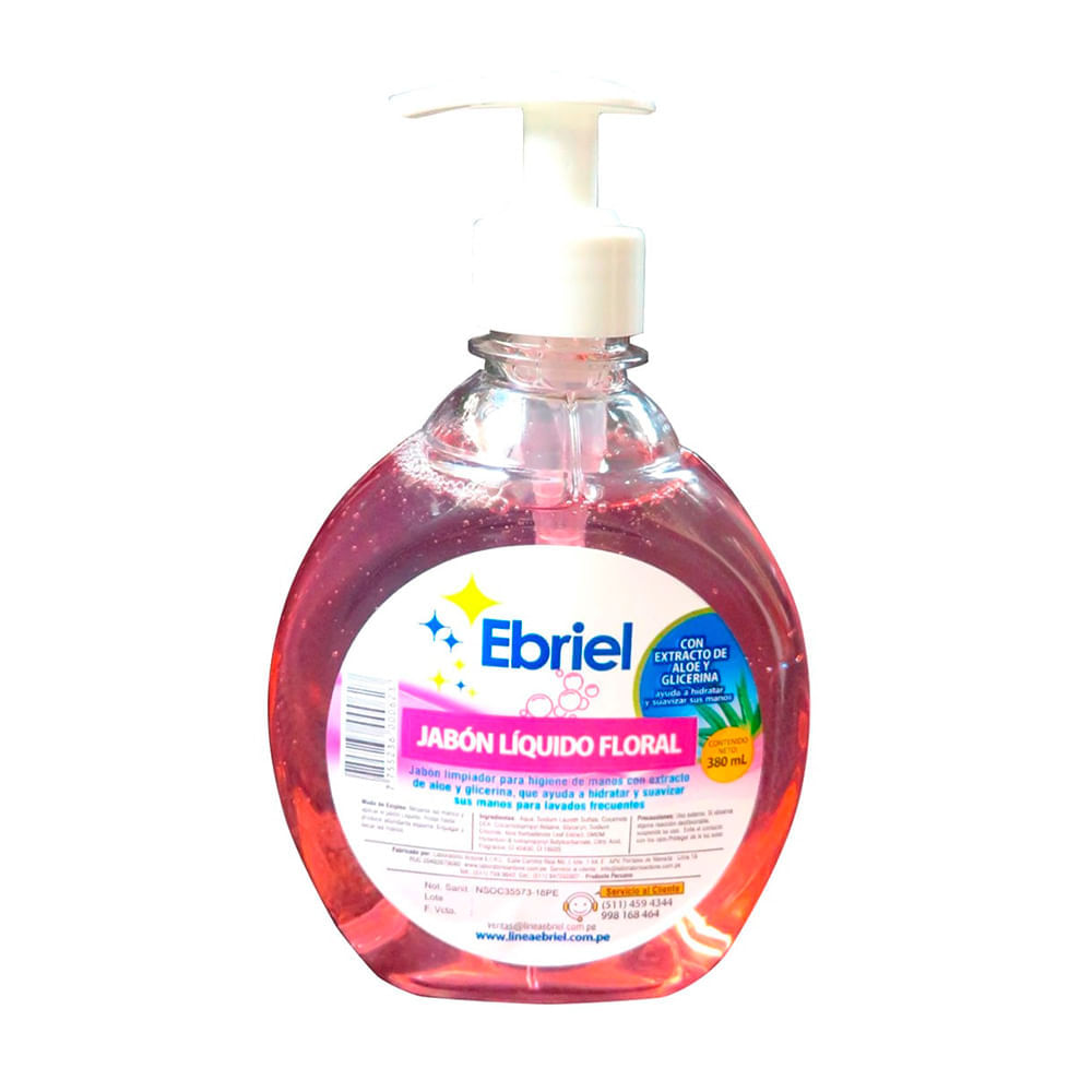 Jabón líquido Floral frasco x 380ml Ebriel Jabón líquido Floral frasco x 380ml Ebriel