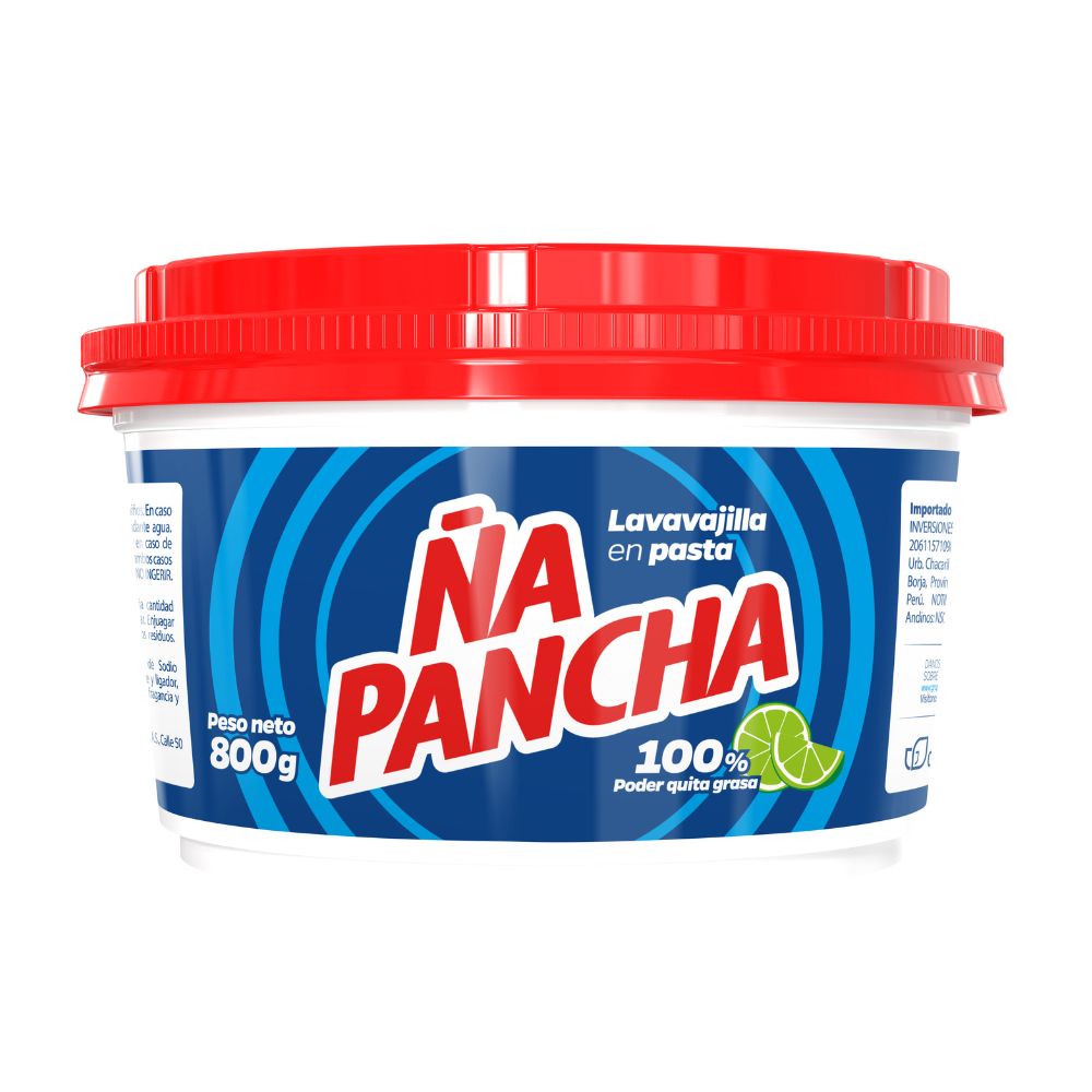 Lavavajilla en pasta Ña Pancha Limón 800gr