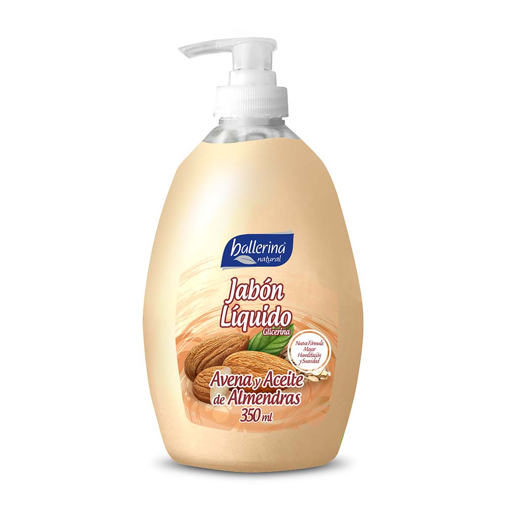 Jabón Líquido Avena y Aceite de Almendras 350 ml Ballerina Jabón Líquido Avena y Aceite de Almendras 350 ml Ballerina