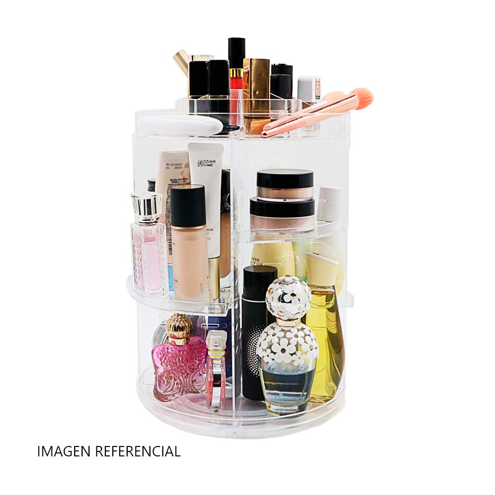 Organizador Skin Care Orange Transparente de Plástico Brillante