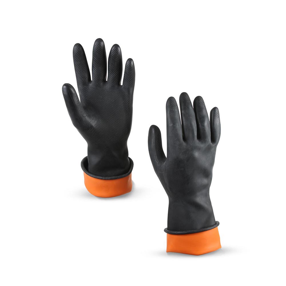 Guantes de Caucho Master Bicolor Reforzados Talla 8