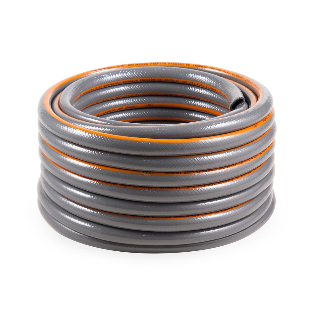 Manguera 2M Reforzada 5/8"" x 25 metros Gris/Naranja