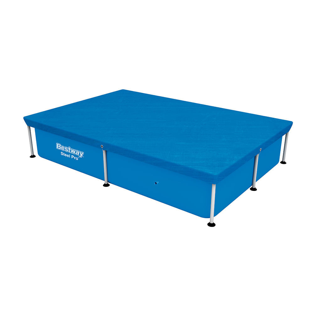 Cobertor Rectangular Bestway Flowclear™ 221x150cm Plástico Azul Cobertor Rectangular Bestway Flowclear™ 221x150cm Plástico Azul