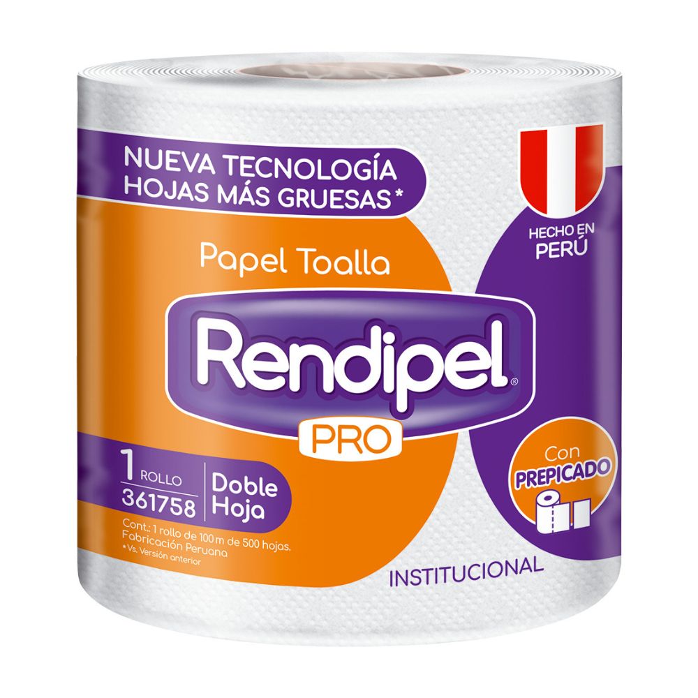 Papel Toalla Rendipel con Autocorte x 500 hojas