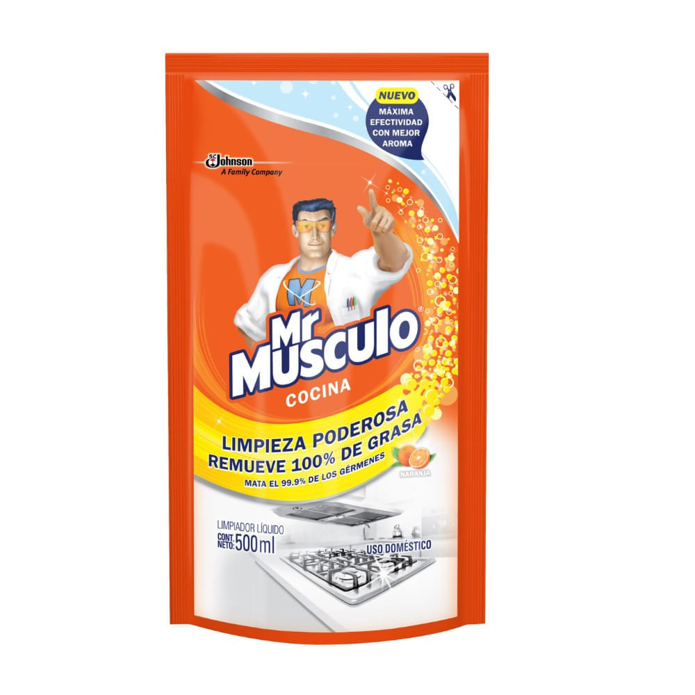 Desinfectante Cocina Doy Pack Mr Musculo Naranja 500 ml Desinfectante Cocina Doy Pack Mr Musculo Naranja 500 ml