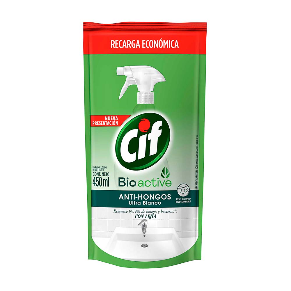 Limpiador Cif Anti Hongos 450ml Doypack