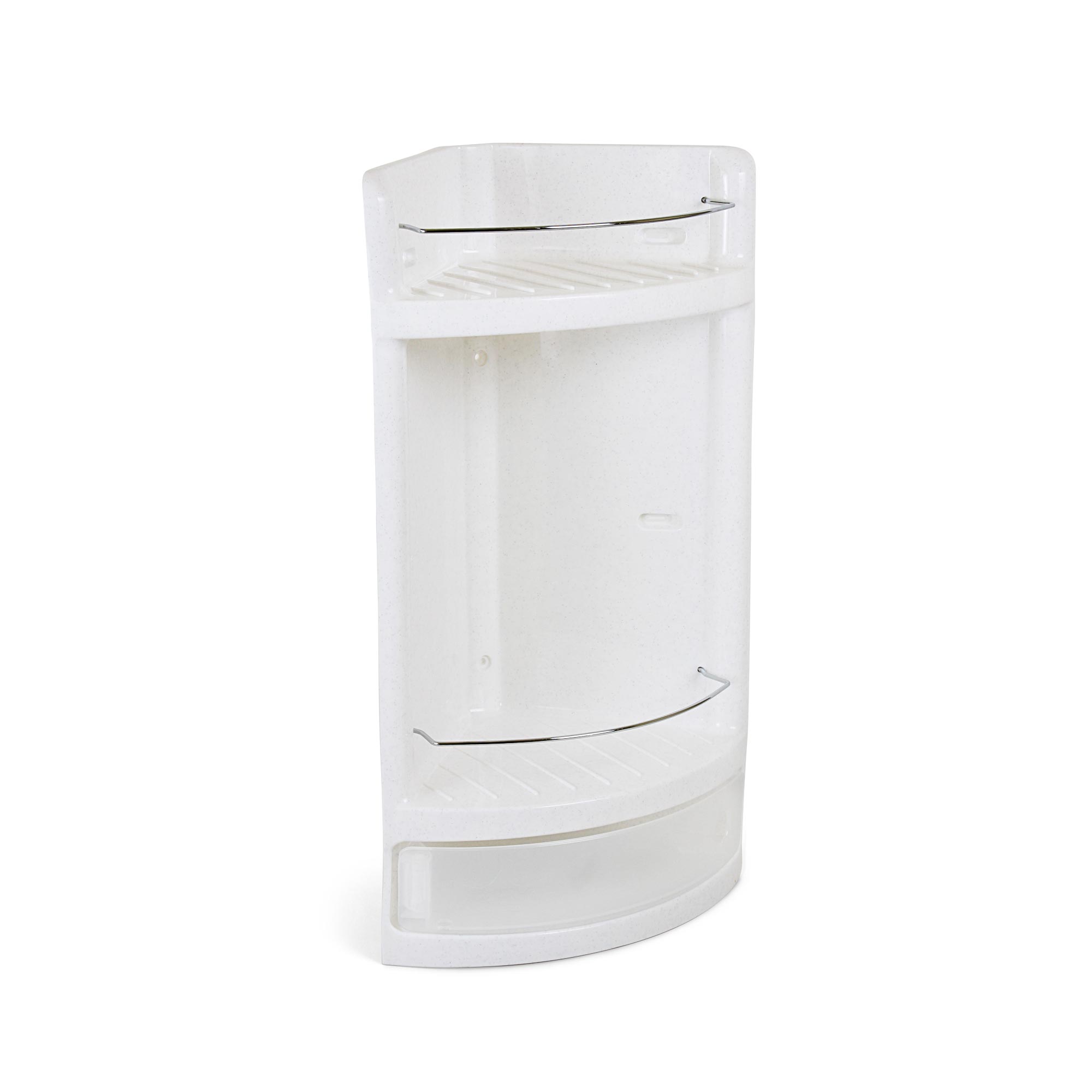 Organizador de Ducha Esquinero Reyplast Blanco Brillante con Gavetero