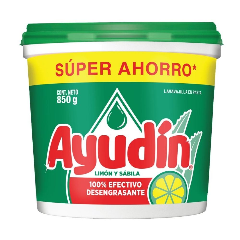 Lavavajilla en pasta Ayudin Limón 850gr Lavavajilla en pasta Ayudin Limón 850gr