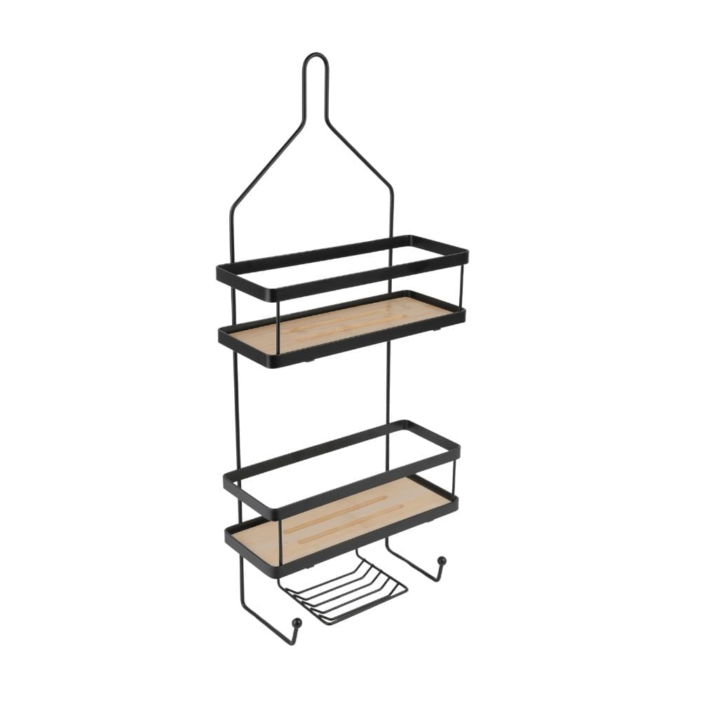 Organizador de Ducha Elite Bamboo Orange Modelo BWS121702 Hierro Negro de 3 Niveles
