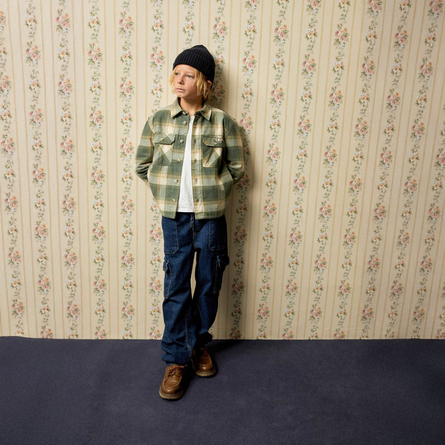 Jean Niño Sfera Cargo Cinturilla Elasti Azul Oscuro