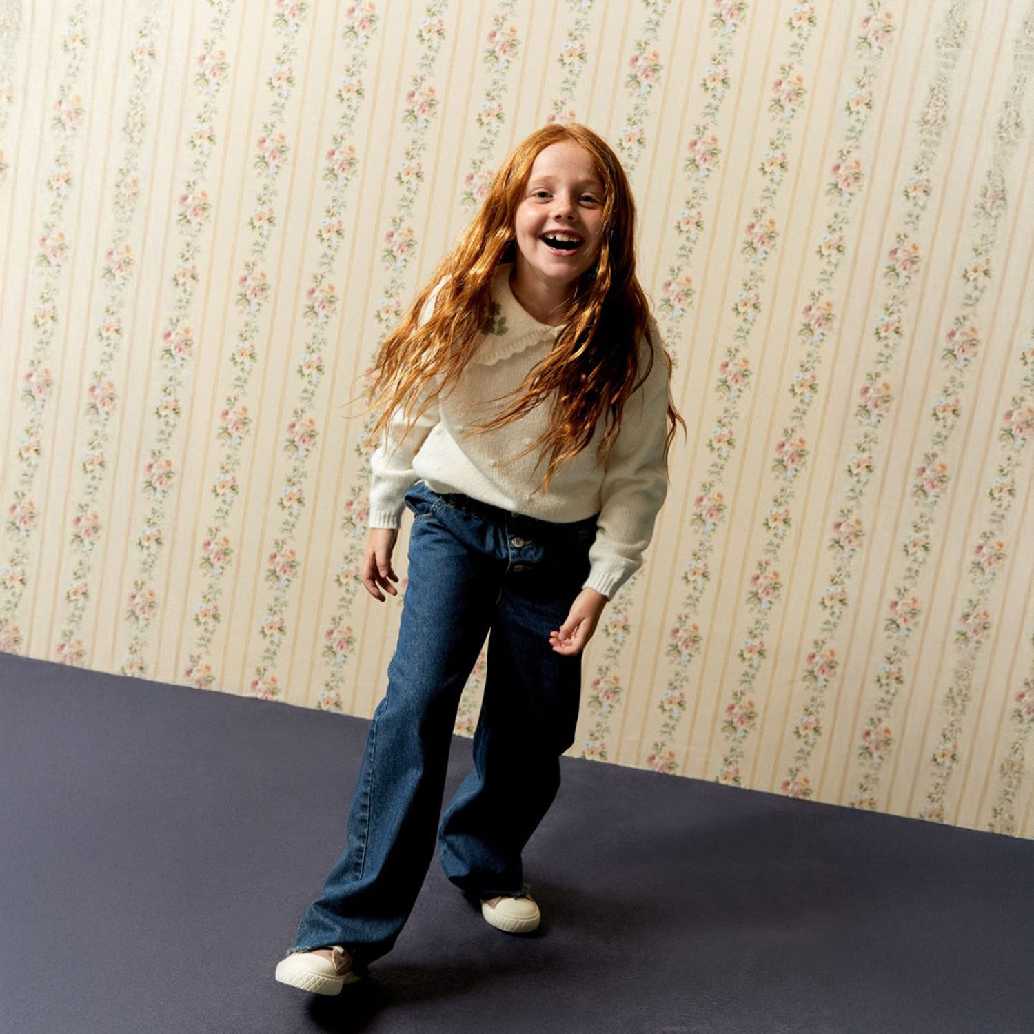 Jean Niña Sfera Recto Baggy Azul