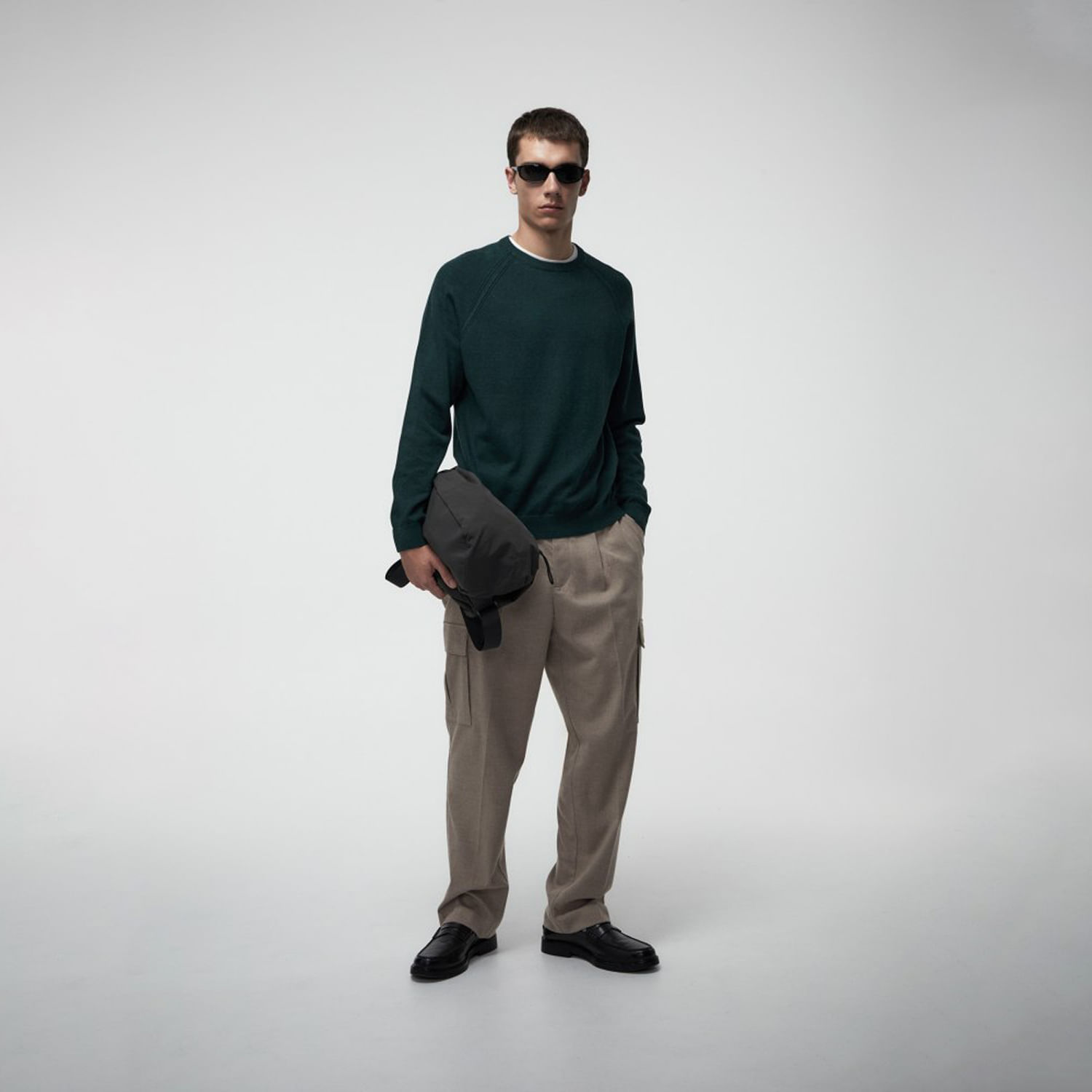 Chompa Hombre Sfera Cuello Redondo Verde Oscuro