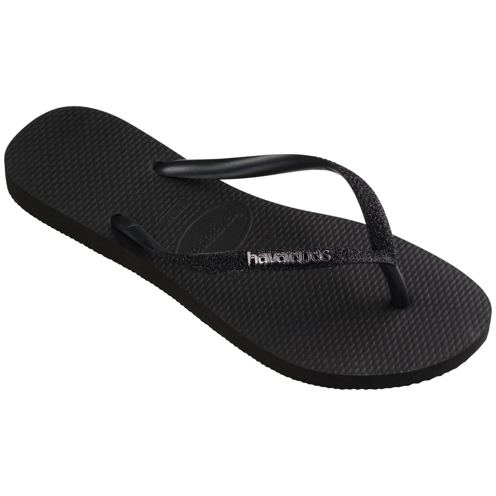Sandalias De Playa Havaianas Mujer Slim Glitter Ii Negro 35