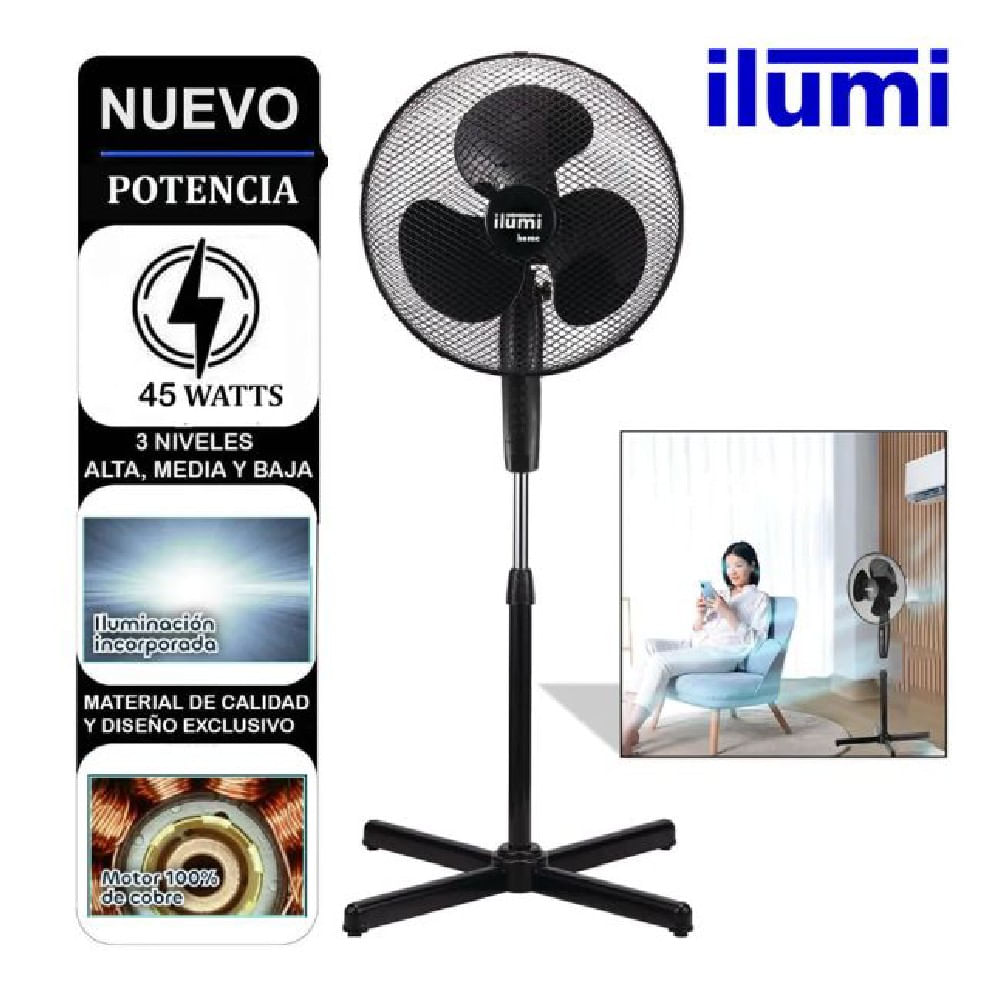 IL-16 - Ventilador de Pedestal Ilumi Cobre