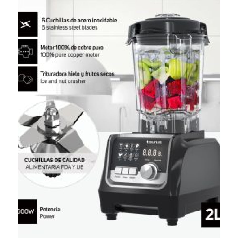 ELITE PROFESSIONAL Taurus Licuadora 1600W 2L