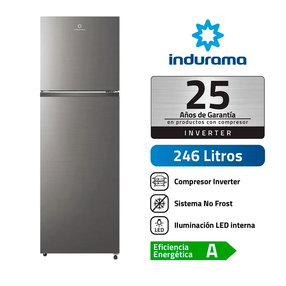 Refrigeradora Indurama RI-389I Top Freezer No Frost 246 Lt