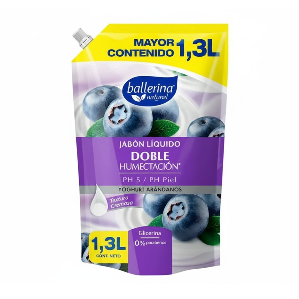 Jabon Líquido Yoghurt Arándano Ballerina 1.3 litros