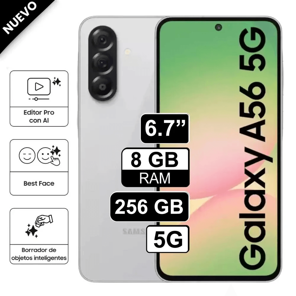 Celular Samsung Galaxy A56 5G 8GB RAM 256GB ROM  - BLANCO