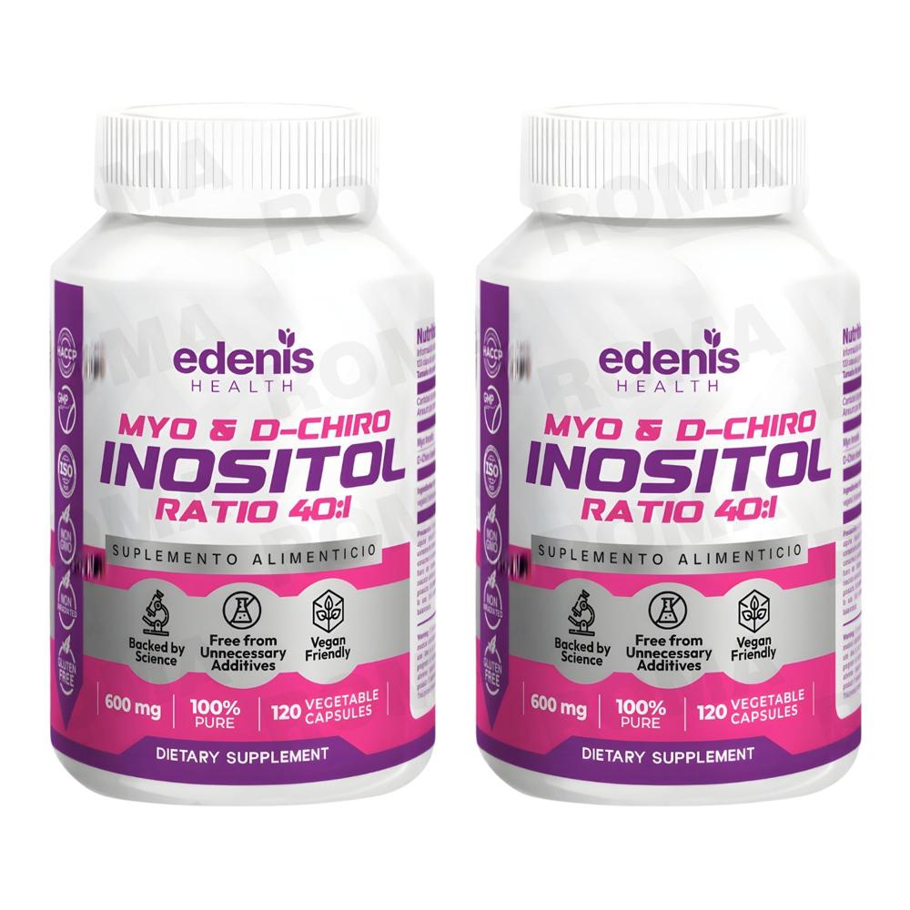 PACK 2 MYO & D-CHIRO INOSITOL 120 CÁPSULAS EDENIS HEALTH