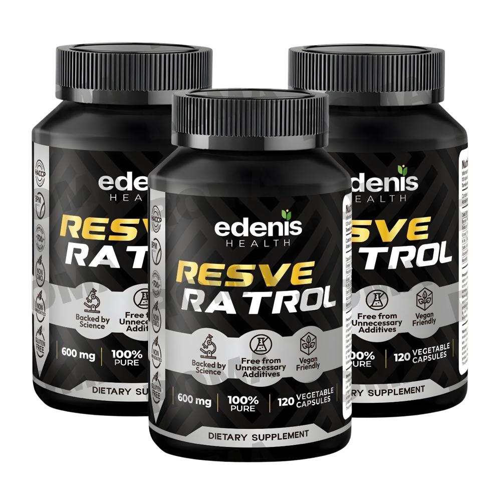 PACK 3 RESVERATROL 120 CÁPSULAS EDENIS HEALTH
