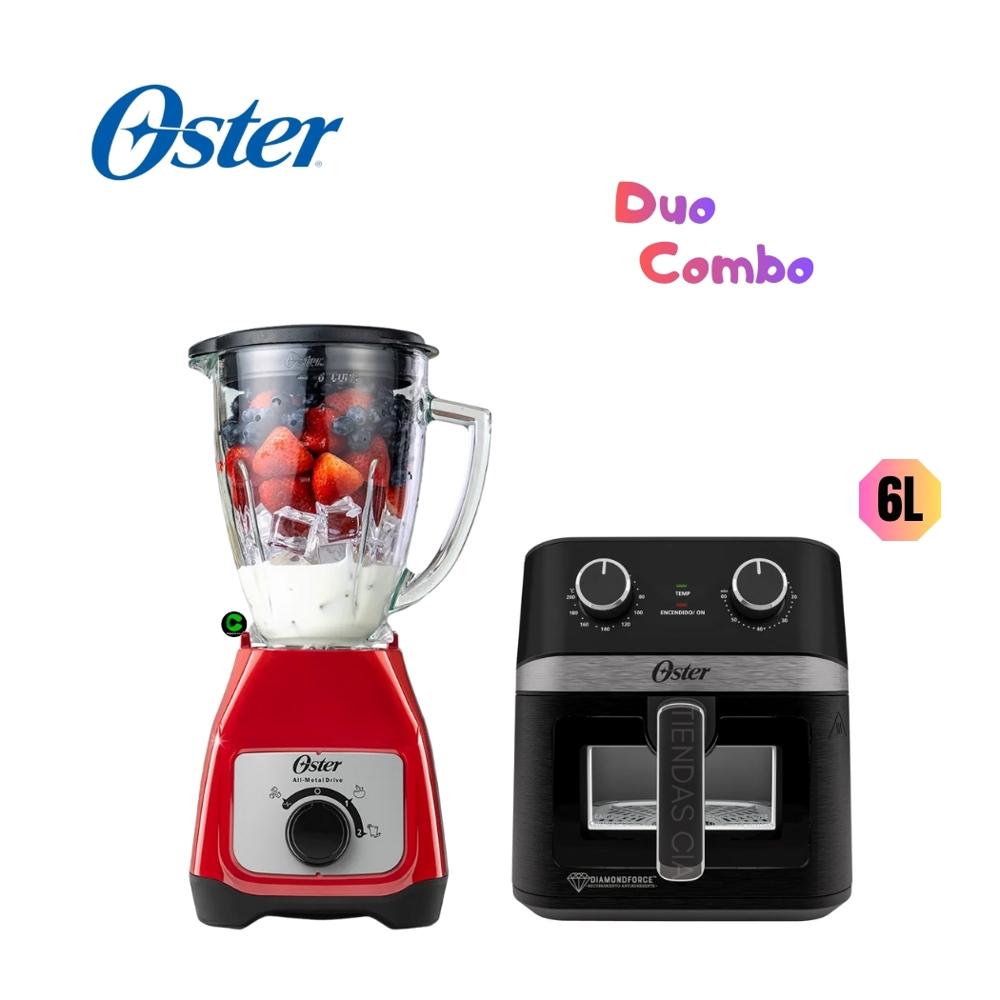 Duo Oster Licuadora BLSTKAG-RRD y Freidora Manual CKSTAF60WMDF