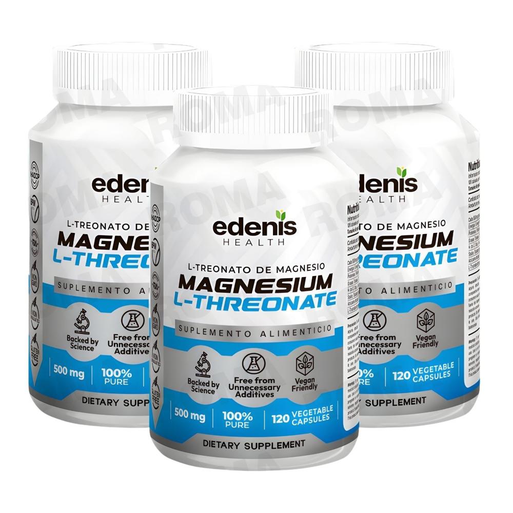 PACK 3 L-TREONATO DE MAGNESIO 120 CÁPSULAS EDENIS HEALTH