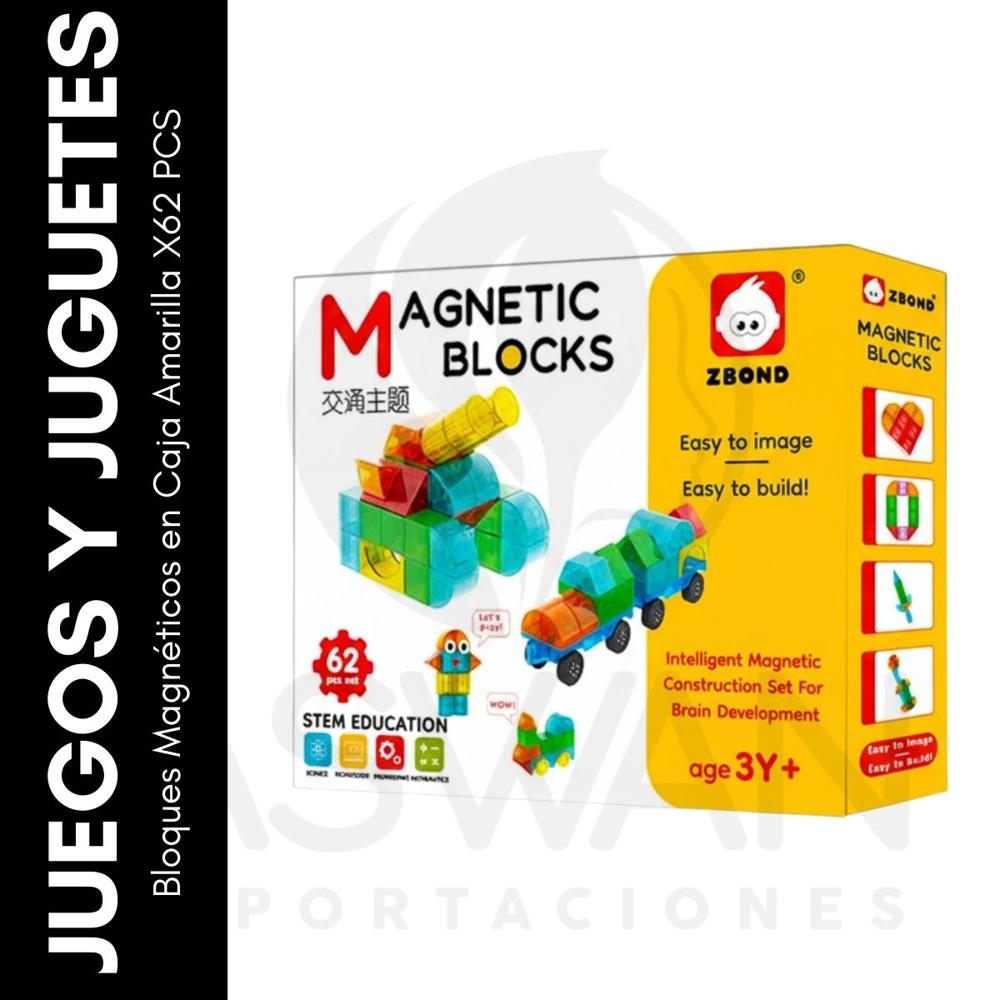 Bloques Magnéticos  Amarilla X62 PCS