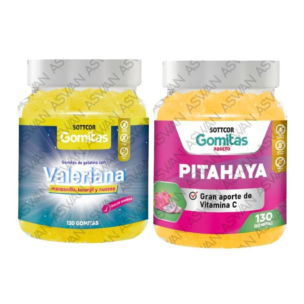PACK ADULTO VALERIANA & PITAHAYA 130 GOMITAS - SOTTCOR