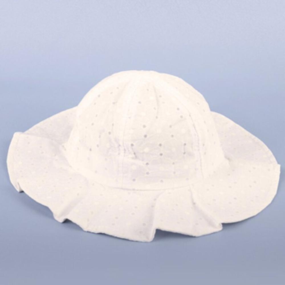 Sombrero Gorro Sophie Ala Ancha Blanco Hueso para bebes niñas