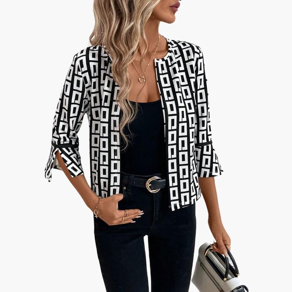 Chaqueta Madeline Cardigan mujer Blanco y negro  - Talla SM