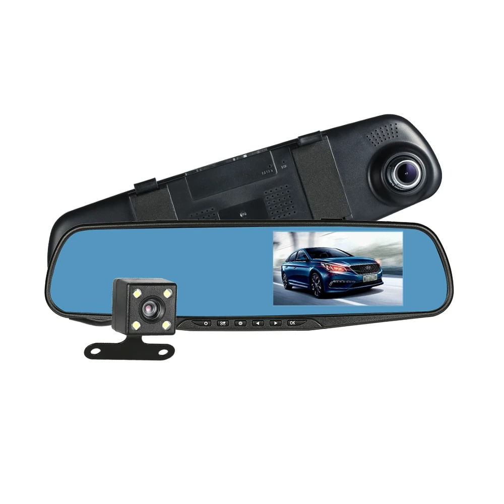 Espejo Retrovisor DVR Cámara Doble + Visión Nocturna Espejo Retrovisor DVR Cámara Doble + Visión Nocturna