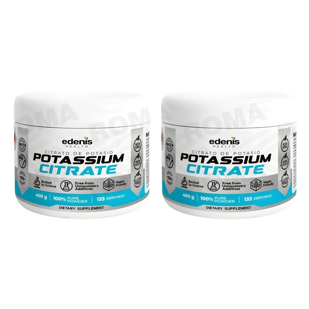 PACK 2 CITRATO DE POTASIO 400G EN POLVO EDENIS HEALTH