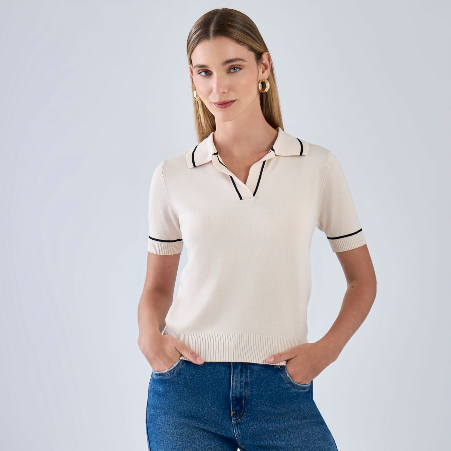 Chompa Hilo Mujer Malabar Neck