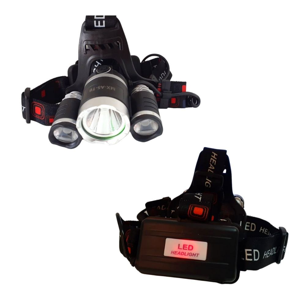 Linterna Frontal Recargable de Cabeza – 3 LED Potentes Antiexplosiva