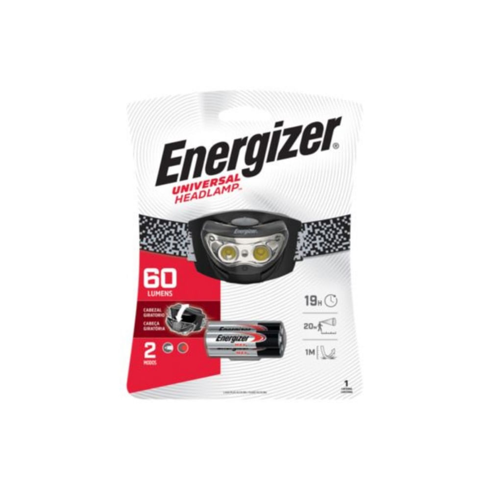Linterna Frontal Energizer 60 Lúmenes – Manos Libres para Cabeza