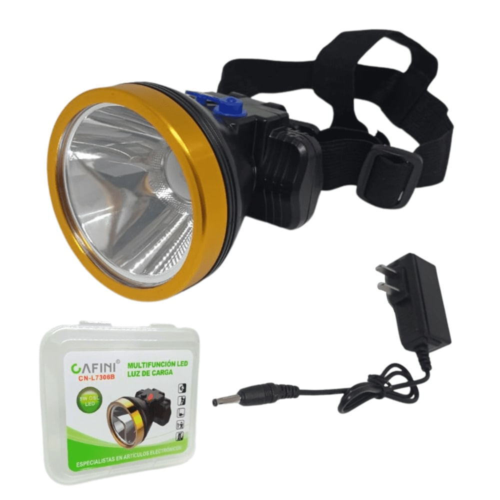 Linterna Frontal LED Recargable 5W Multifuncional – Cafini CN-L7306B
