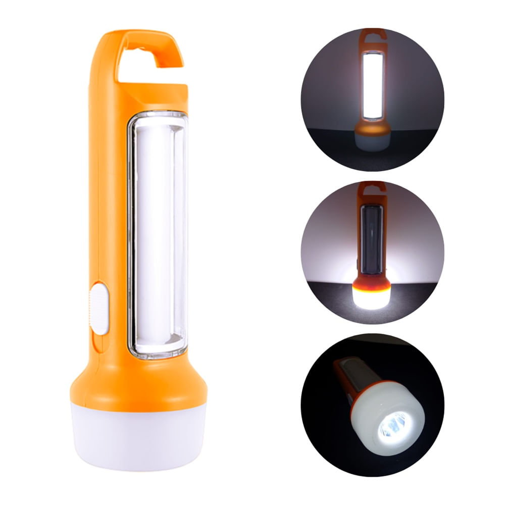 Linterna LED 3 en 1 Recargable USB – 15 LED Naranja Schubert