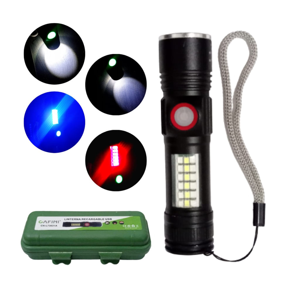 Linterna Táctica de Mano Recargable USB – Cafini 73031A