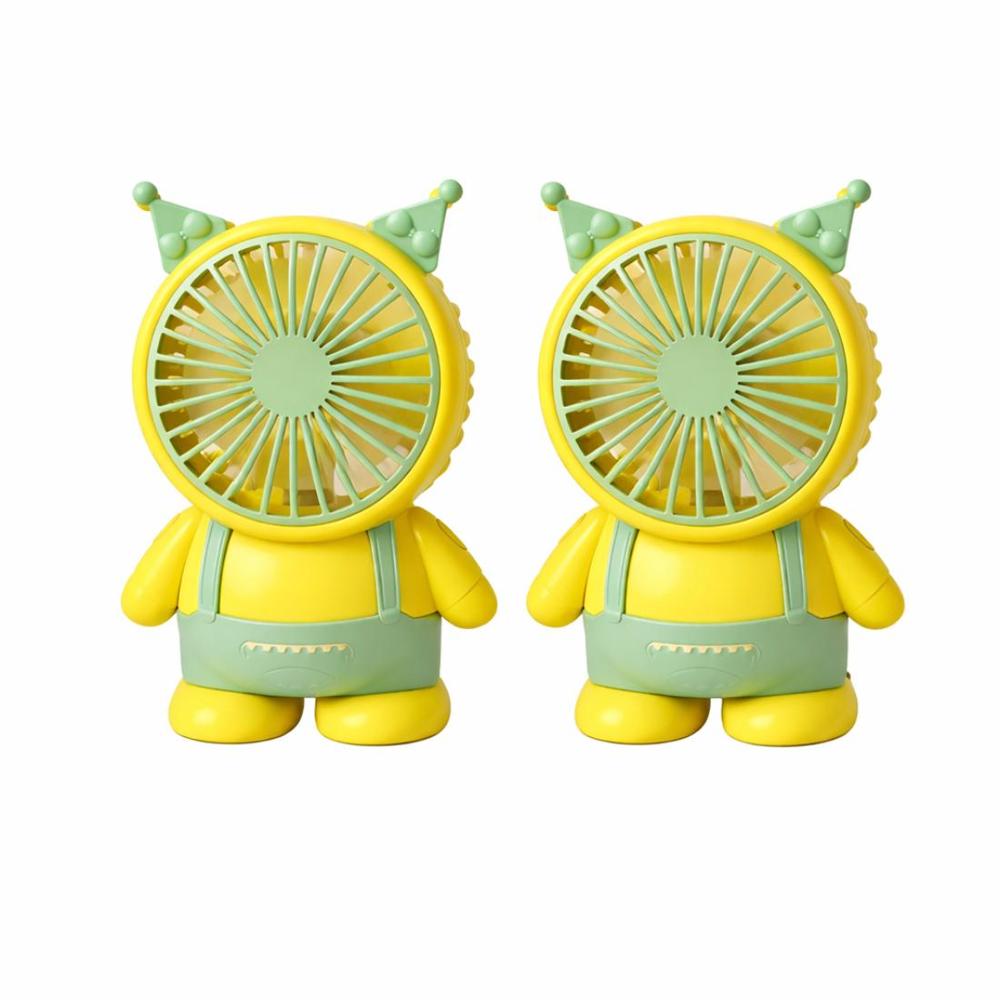 2x Ventilador Portatil Recargable y Potente Color Verde Claro
