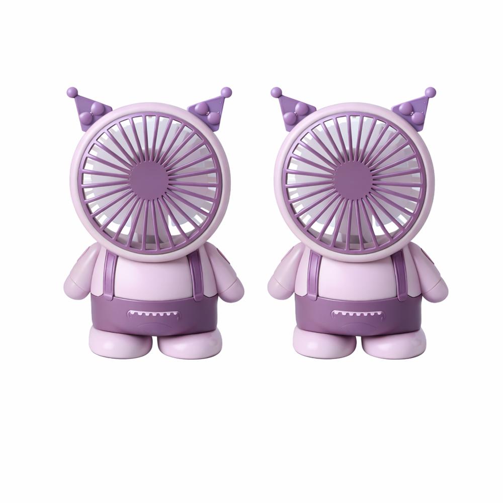 2x Ventilador Portatil Recargable y Potente Color Morado