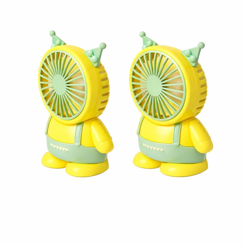 2x Ventilador Portatil Recargable y Potente Color Verde Claro