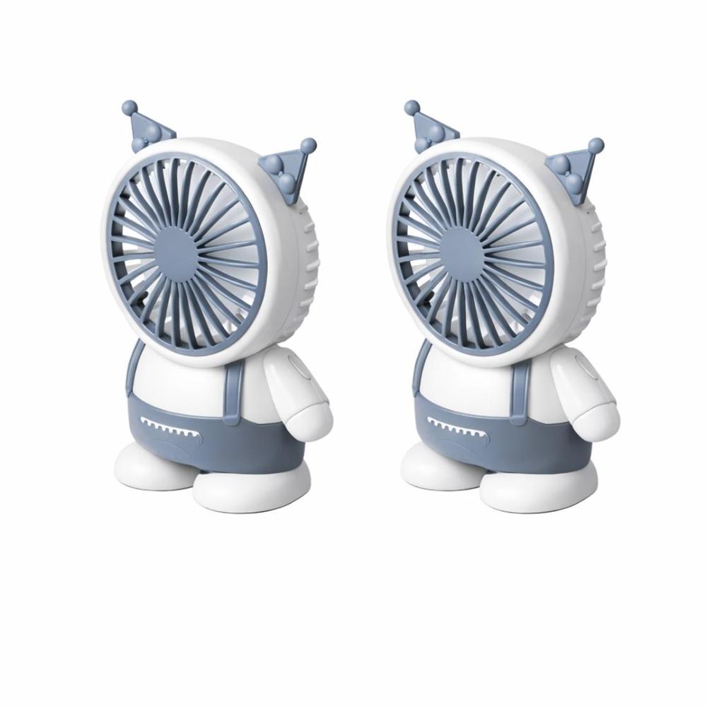 2x Ventilador Portatil Recargable y Potente Color Blanco