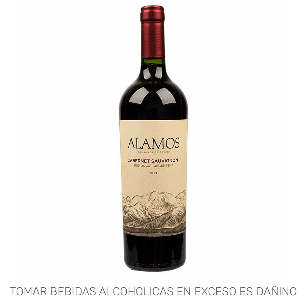 Vino Tinto ALAMOS Cabernet Sauvignon Botella 750ml Vino Tinto ALAMOS Cabernet Sauvignon Botella 750ml