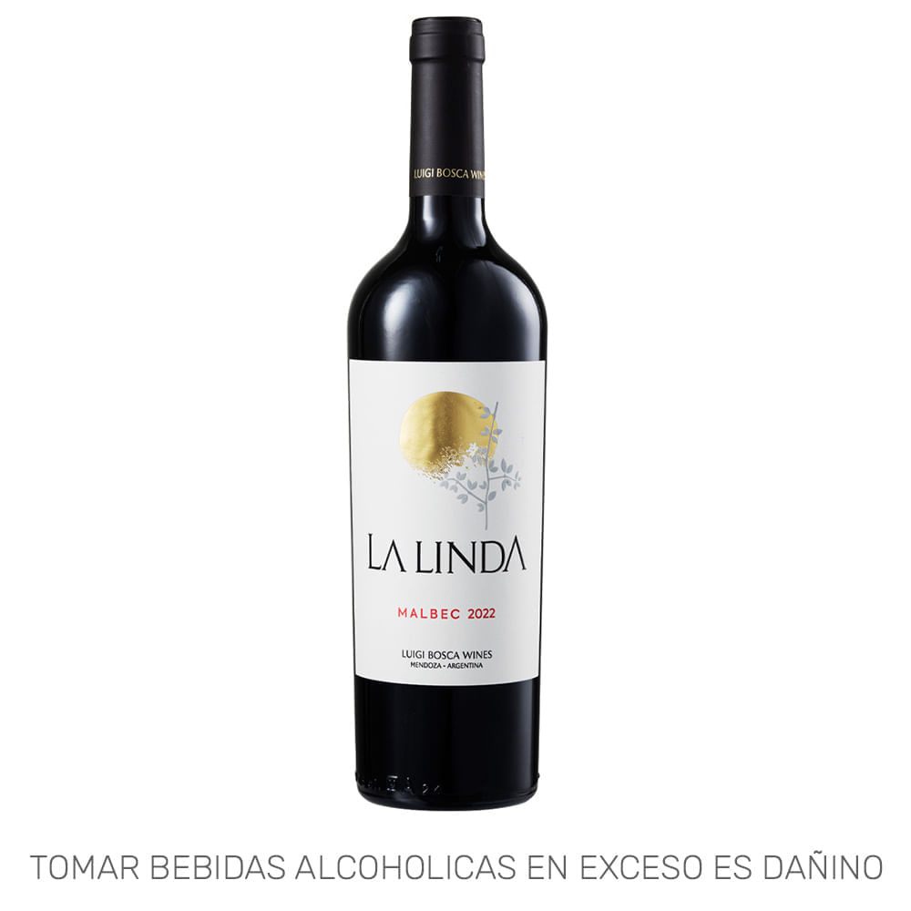 Vino Tinto LA LINDA Malbec Clásico Botella 750ml Vino Tinto LA LINDA Malbec Clásico Botella 750ml