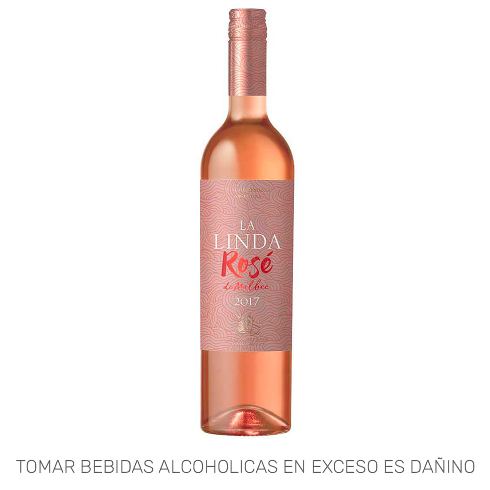 Vino Rosé LA LINDA Malbec Botella 750ml