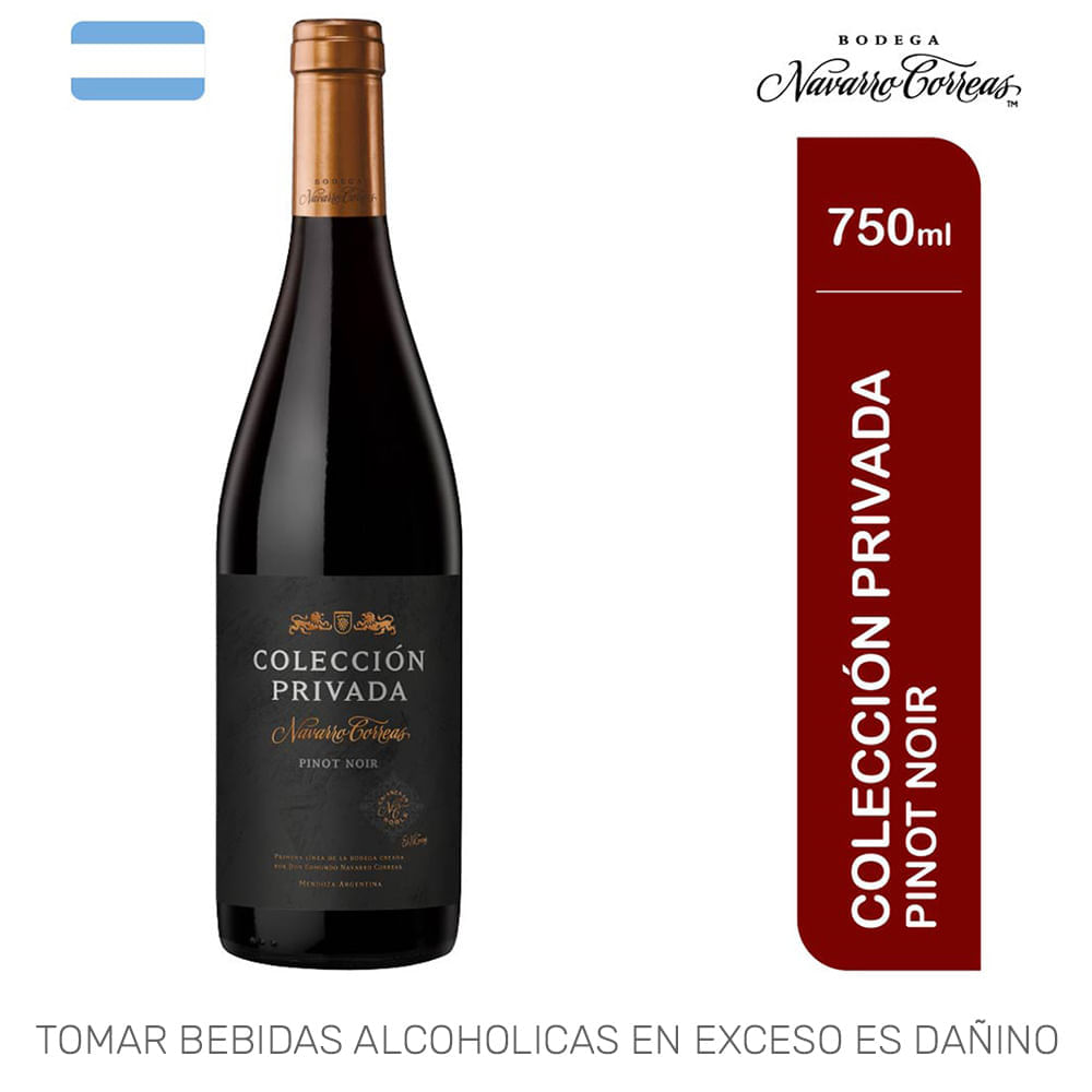 Vino Tinto NAVARRO CORREAS Pinot Noir Colección Privada Botella 750ml
